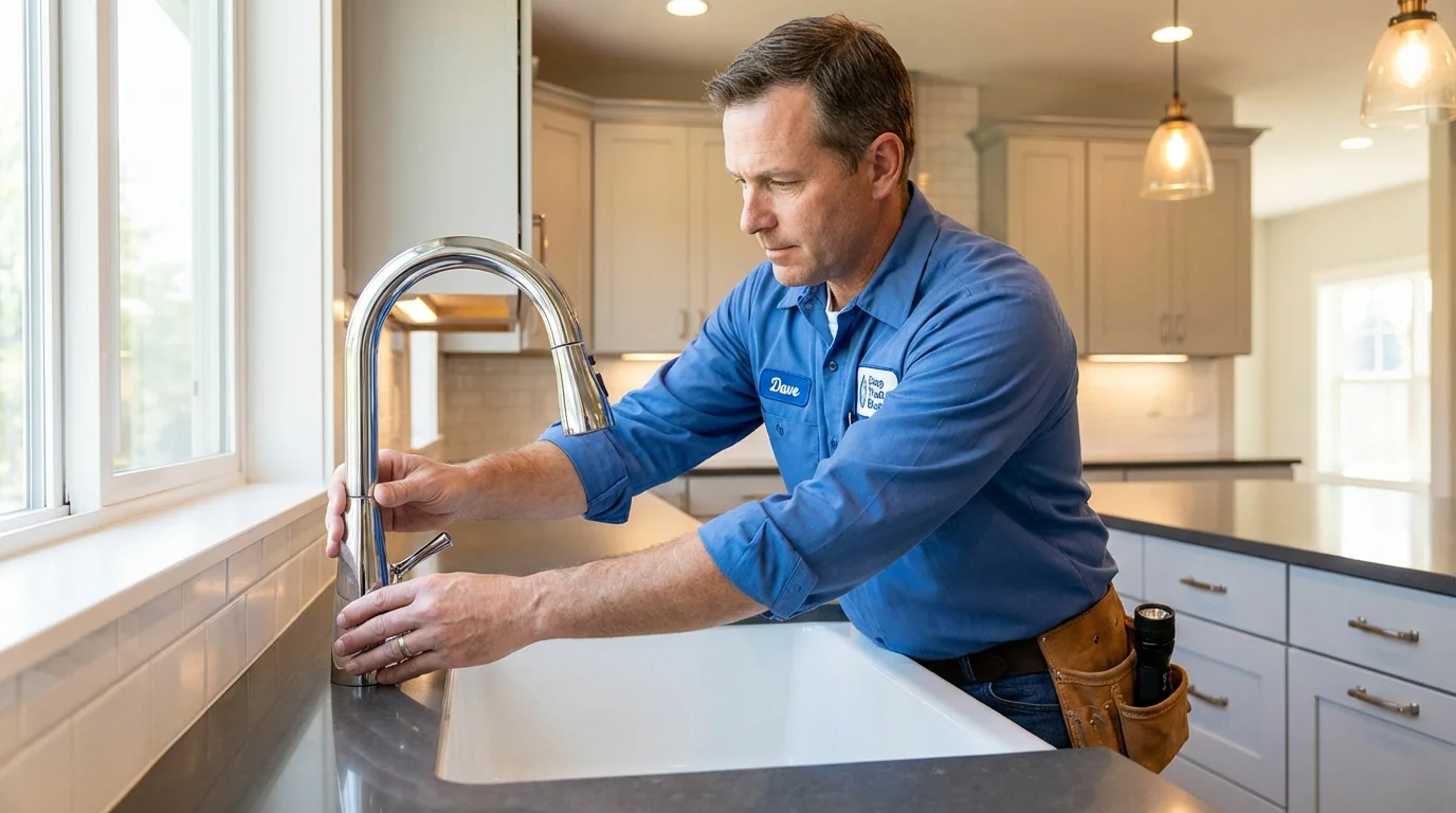 Kitchen faucet installation by Johns Plumbing LLC in Richmond Hill